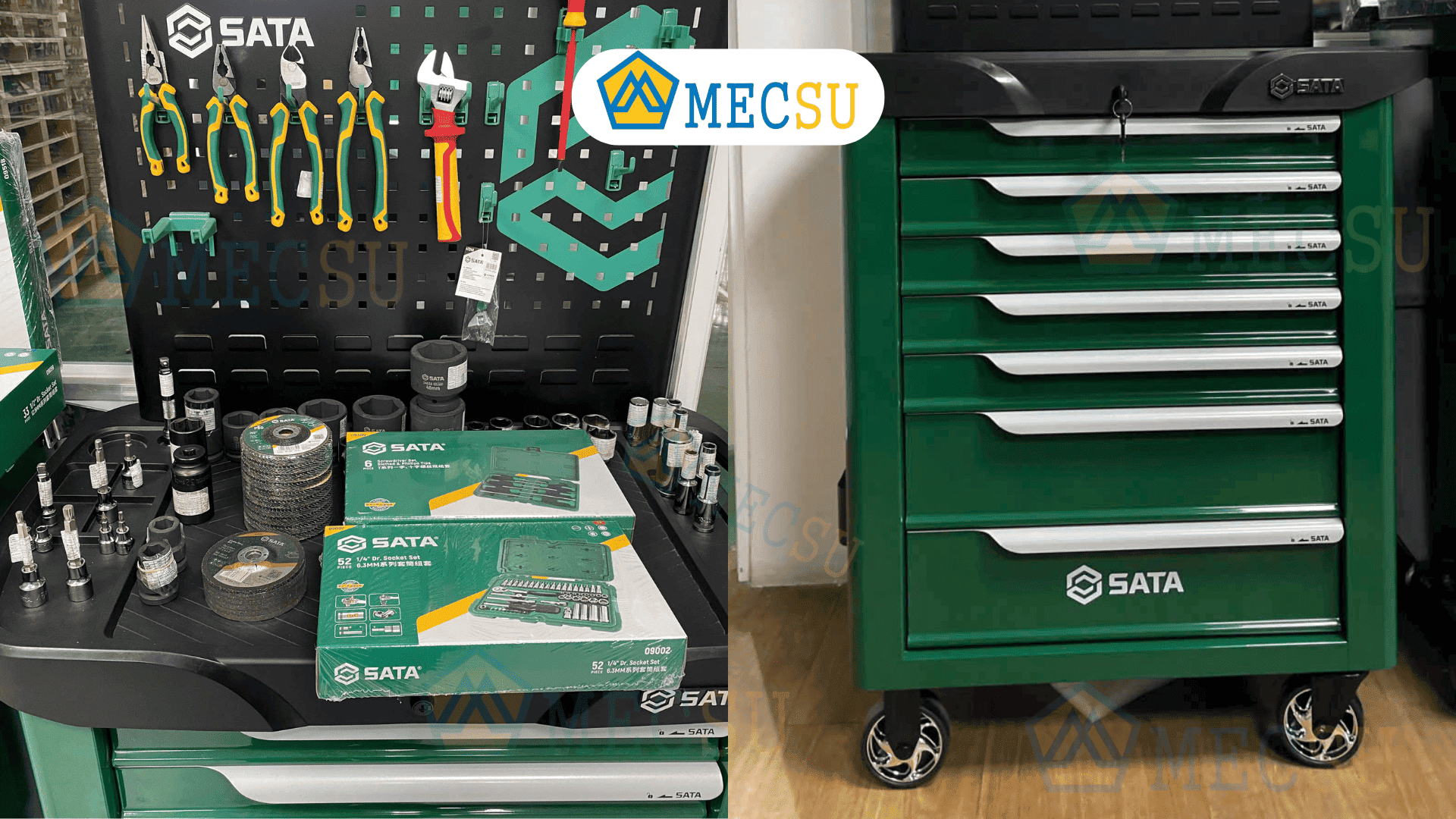 Tủ Đựng Dụng Cụ SATA 7 Ngăn: Giải Pháp 5S Cho Nhà Xưởng | Mecsu